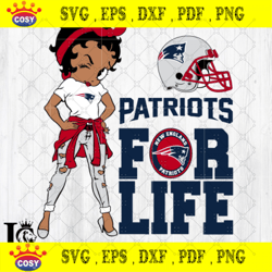 betty boop patriots for life, super bowl svg, patr