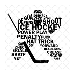 ice hockey goalie text art svg, sport svg, ice hoc