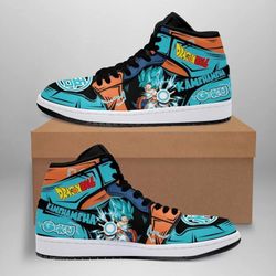 goku blue sneakers kamehameha canvas shoes for fan, women and men, goku blue high canvas shoes, dragon ball sneaker