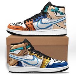 goku and vegeta canvas shoes for fan, women and men, dragon ball z high canvas shoes, goku and vegeta sneaker