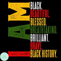 i am black history affirmation svg, black history month svg, bhm 2022