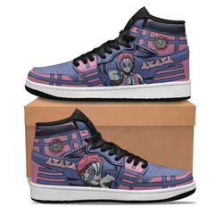 akaza high canvas shoes for fan, women and men, demon slayer high canvas shoes, demon slayer akaza sneaker