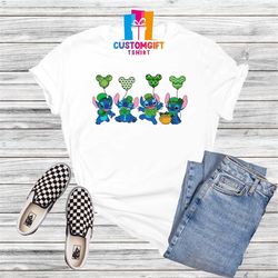 stitch st patrick's day t-shirt, mickey head shirt, stitch lover, disney trip shirt, balloons shirt, irish tee, clover s