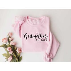 custom godmother shirt, god mother gift, god mother proposal crewneck,god mother sweatshirt,godmother proposal sweatshir