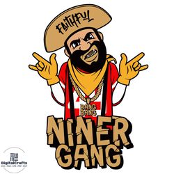 faithful niner gang svg, trending svg, bang bang niner gang svg, san francisco svg