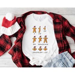 Christmas Teacher Shirt, Mathematic Lover Gift, Gingerbread Tshirt, Xmas School Party, Math Teacher Outfit, Santa Hat Gi