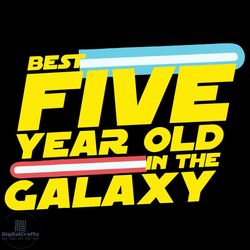 best 5 year old in the galaxy svg, 5th birthday svg