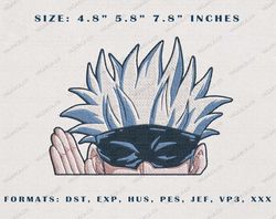 jujutsu kaisen embroidery designs, anime embroidery files, sorcerer anime embroidery, embroidery patterns