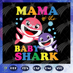 grandma of the baby shark, birthday svg, nany sha