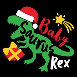 christmas dinosaur svg, baby saurus svg, santasaurus rex svg, santa t-rex svg