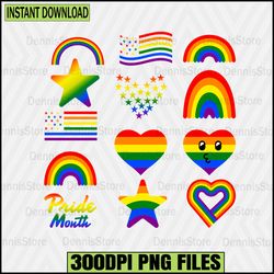 pride month bundle png,pride png, rainbow boho png,lgbt png bundle,lesbian png , gay png, bisexual png, transgender png,