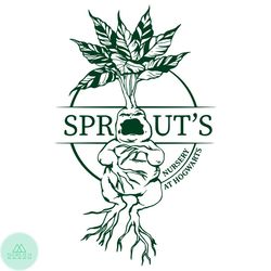 sprout's nursery mandrake svg, mandragora svg