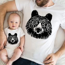 papa bear shirt ,papa bear set, papa bear baby bear shirt, fathers day shirt, bear family shirts, new dad gift, baby sho