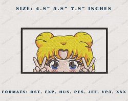 sailor moon anime embroidery designs, anime embroidery files, machine embroidery files, embroidery pattern