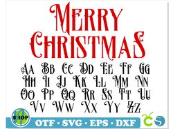 christmas font otf, christmas font svg cricut, christmas svg cricut, christmas letters svg, christmas monogram svg