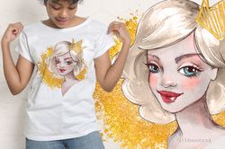 sublimation print princess girl | beautiful girl png