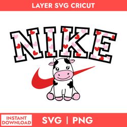 dairy cow nike svg, nike logo svg, dairy cow svg, png digital file