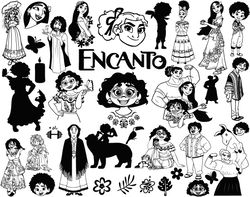 disney encanto svg, encanto outline svg, encanto png, dxf