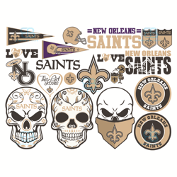 new orleans saints bundle logo svg, sport svg, new orleans svg, bundle logo svg,