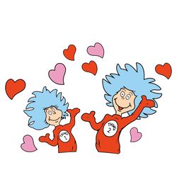 thing 1 thing 2 valentine svg, valentine svg, dr seuss svg, thing 1 thing 2 svg, silhouette svg fies