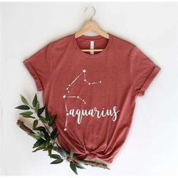 aquarius shirt, aquarius zodiac, aquarius gift, zodiac art gifts, aquarius birth sign, gift for aquarius, aquarius birth