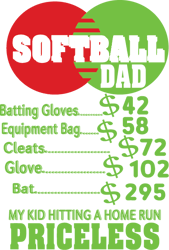 softball dad my kid hitting a home run priceless svg, fathers day svg, fathers svg, softball dad svg, softball svg, dad