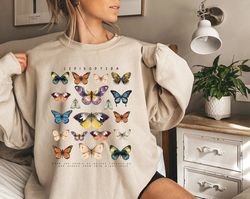 butterfly sweatshirt, fall sweatshirt, floral shirt, butterfly lover, butterfly graphic, women tee, valentine gift