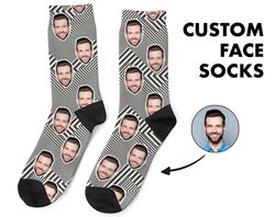 custom face socks, custom photo socks, face on socks, personalized, crazy face picture socks, funny gift for her, him or