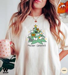 funny christmas cat shirt, cat lover gift, cute christmas tee, cat lover gift, holiday graphic, merry christmas tree shi