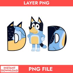 bluey bandit dad png, bandit dad png, bluey father's day png digital file