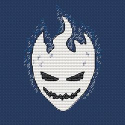 white mask cross stitch pdf pattern halloween mask counted cross stitch chart modern easy halloween embroidery pattern