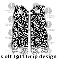 engraving laser designs colt1911 gripper design