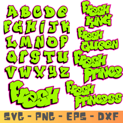 all fresh prince svg bundle - fresh prince fonts - fresh princess svg - png - eps fresh queen -fresh king svg.