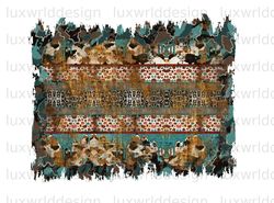 aztec cowhide turquoise background png  western ba