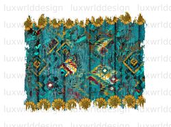 aztec turquoise sunflower background png  western