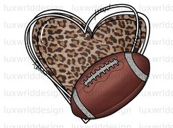 football heart leopard png  football png  football