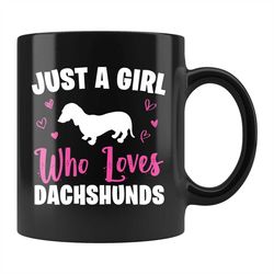 dachshund girl mug, dachshund girl gift, dachshund mug, dachshund gift, wiener mug, weiner dog mug, dog girl gift, dachs