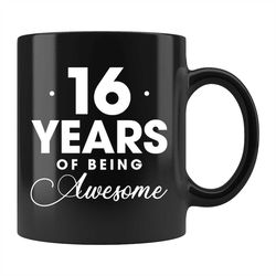 16th birthday mug 16th birthday gift sixteenth birthday gift for her sweet sixteen mug birthday girl mug 16 birthday mug