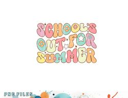 retro groovy school s out for summer graduation teacher kids png, digital download copy