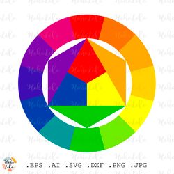 color wheel svg, color wheel cricut, color wheel clipart png, color wheel printable poster, cricut svg