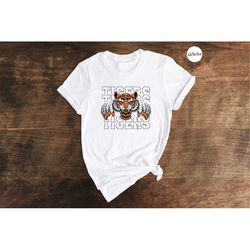 tigers team spirit t-shirt, tigers football shirt, tigers school tee, funny team mascot gift, tigers fan t-shirt