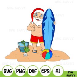 Christmas Santa Svg, Beach Christmas Svg, Christmas Svg, Christmas On The Beach Svg, Xmas Matching Svg, Squad Goals Svg
