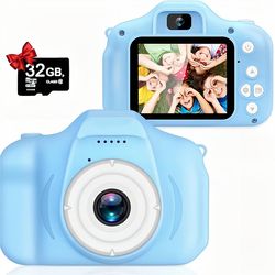 1080p color toy rechargeable 13mp kids digital camera  camera w/ 2" screen & 32gb card