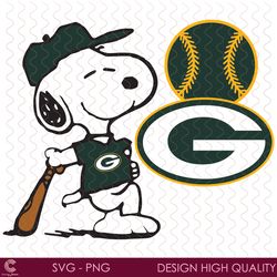 green bay packers snoopy svg, sport svg, green bay packers, packers svg, packers