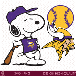 minnesota vikings snoopy svg, sport svg, minnesota vikings, vikings svg, vikings