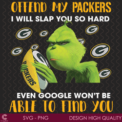 offend my green bay packers png, sport png, grinch png, grinch packers png, grin