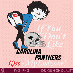 if you dont like panthers kiss my endzone svg, sport svg, carolina panthers, pan