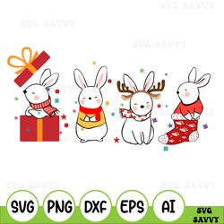 christmas bunny svg, funny bunny svg, cute bunny svg, funny animal svg, cute christmas svg