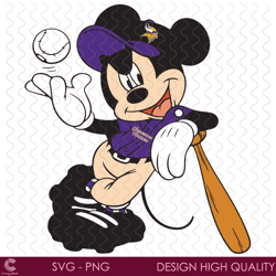 minnesota vikings mickey mouse svg, sport svg, minnesota vikings, vikings svg, v