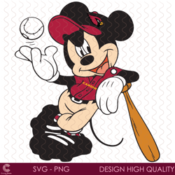 arizona cardinals mickey mouse svg, sport svg, arizona cardinals, cardinals svg,